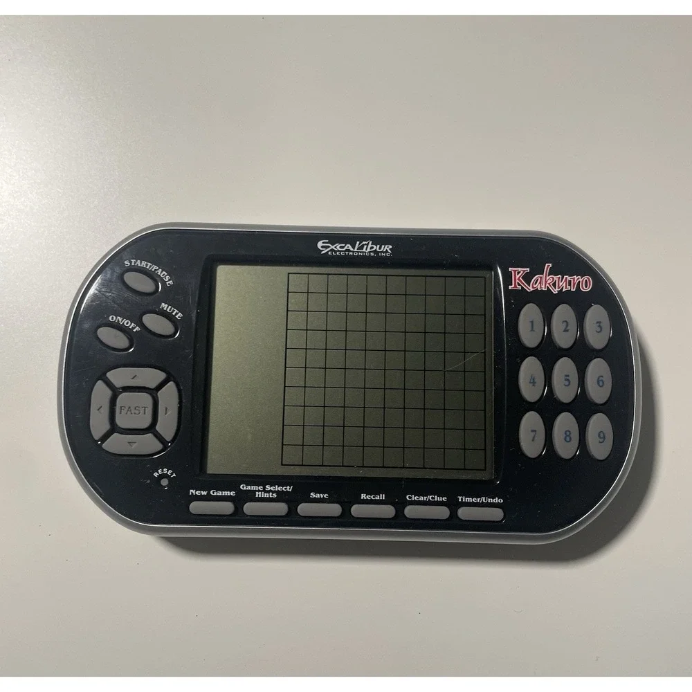 Excalibur Kakuro Electronic Handheld Puzzle Game Portable Digital Brain Teaser